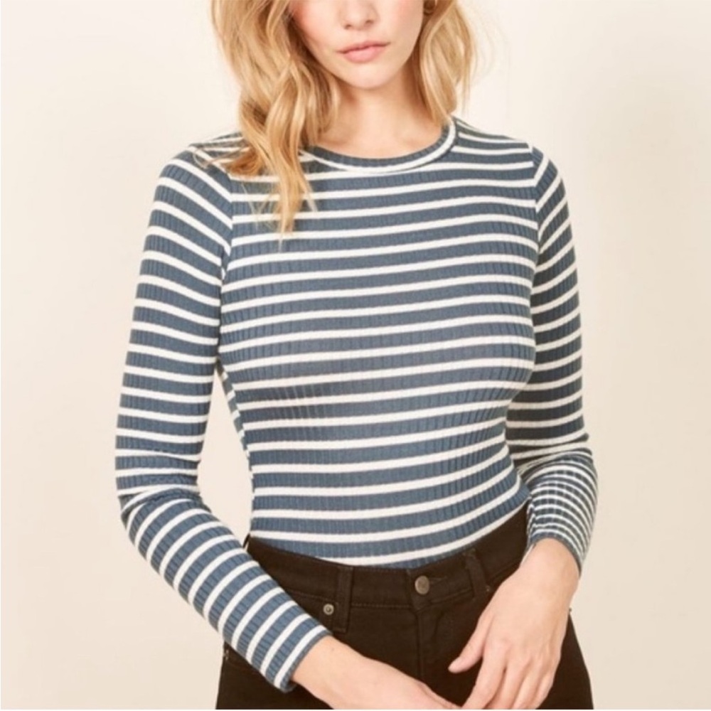 Reformation striped long sleeve tee